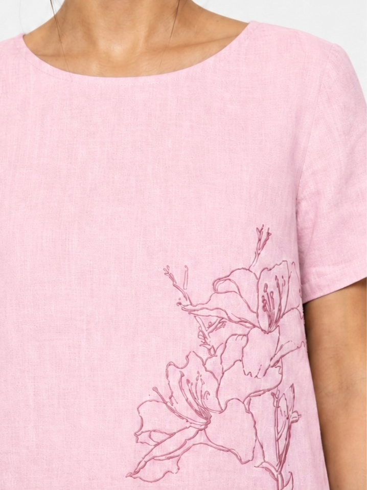 ALICE PRINTED SHORT SLEEVE TOP