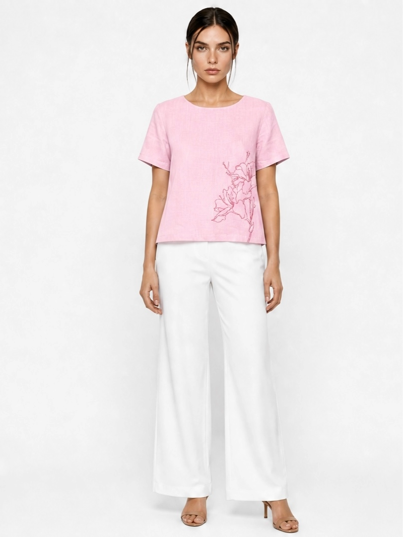 ALICE PRINTED SHORT SLEEVE TOP