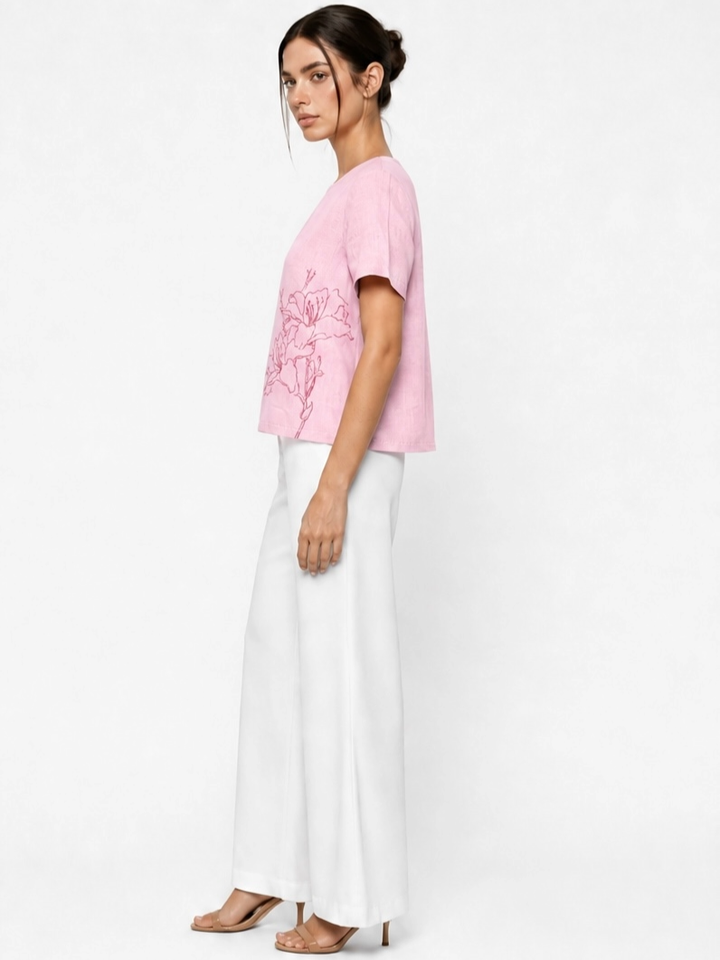 ALICE PRINTED SHORT SLEEVE TOP