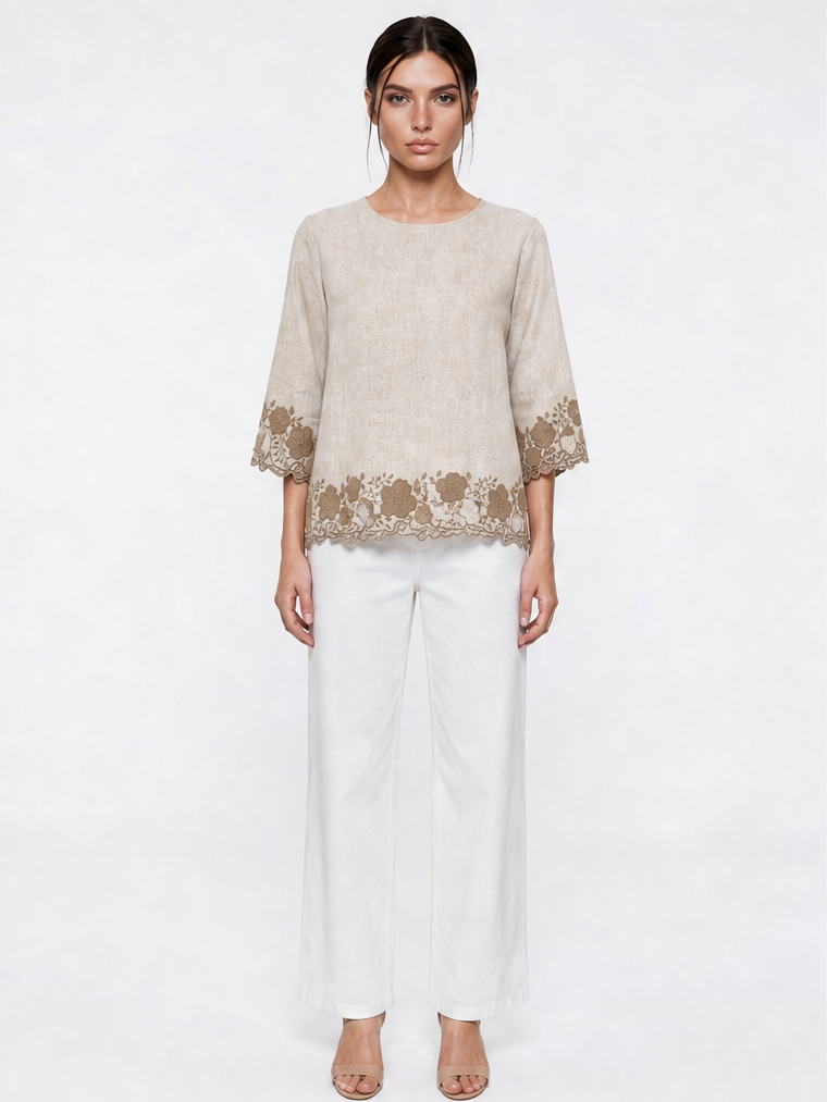 BERLIN QUARTER SLEEVE TOP