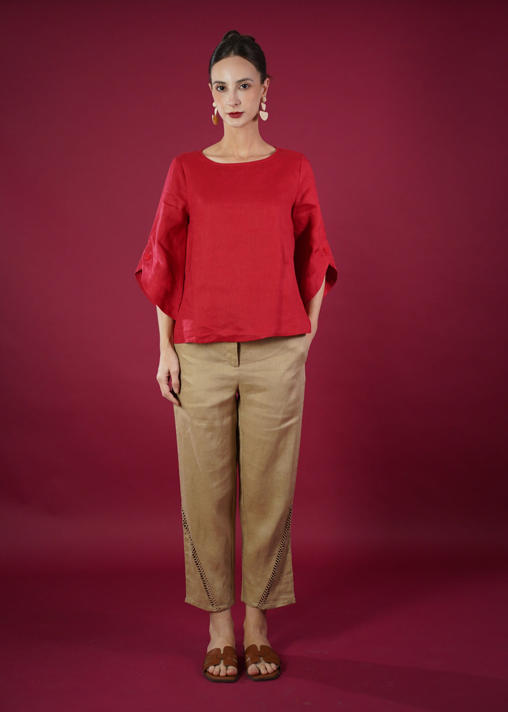 DIANE QUATER SLEEVE TOP