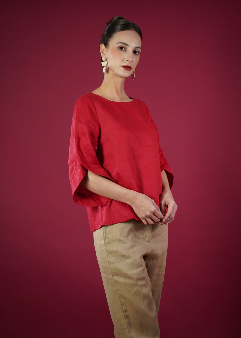 DIANE QUATER SLEEVE TOP