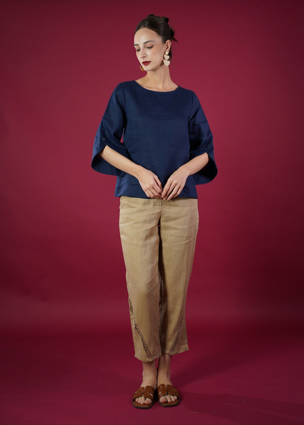 DIANE QUATER SLEEVE TOP