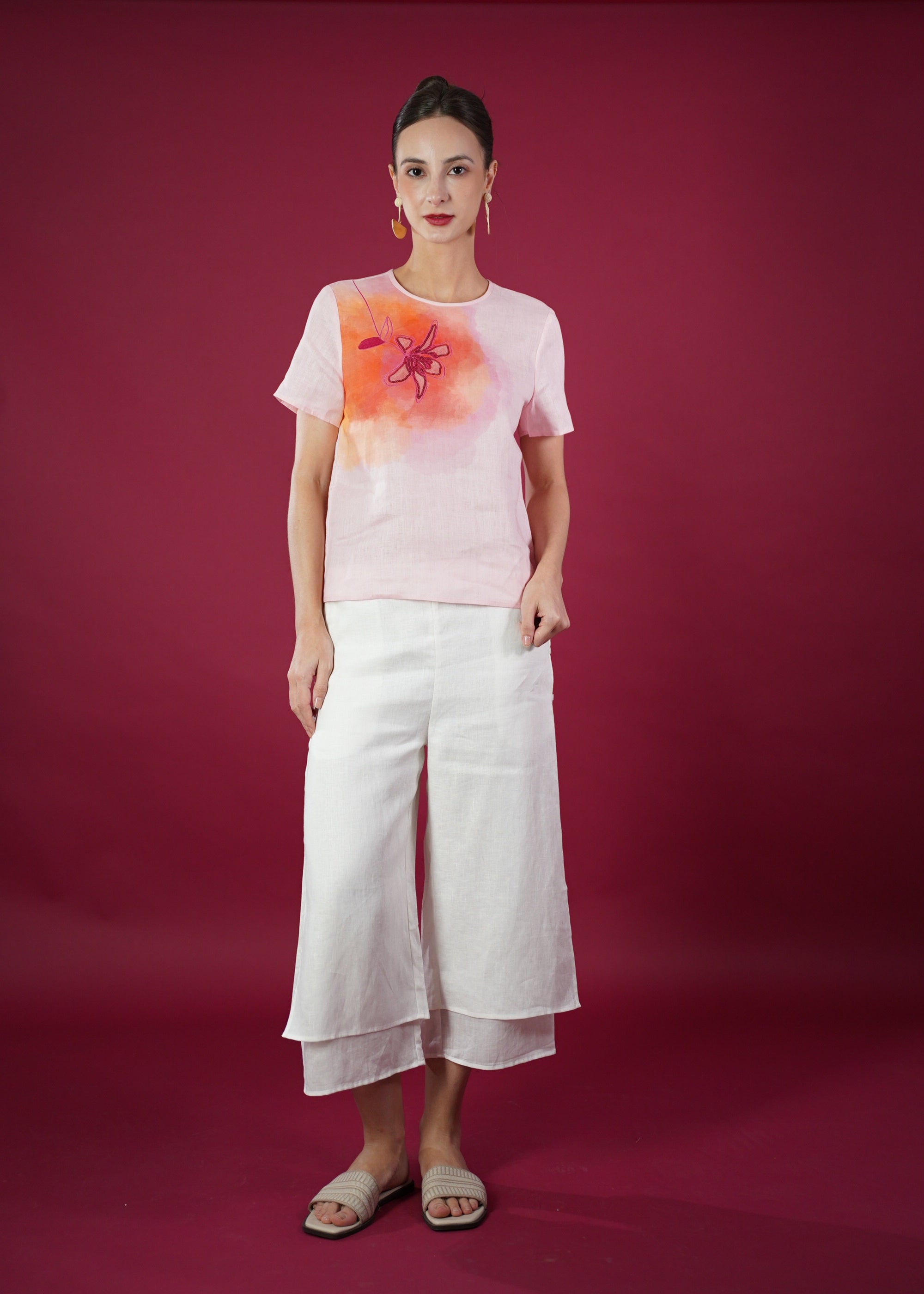 LYDIA SEQUIN SHORT SLEEVE TOP