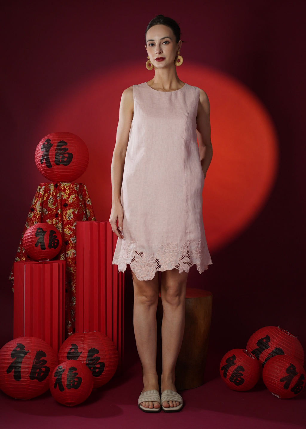 AMELIA ANGLAISE SHORT DRESS