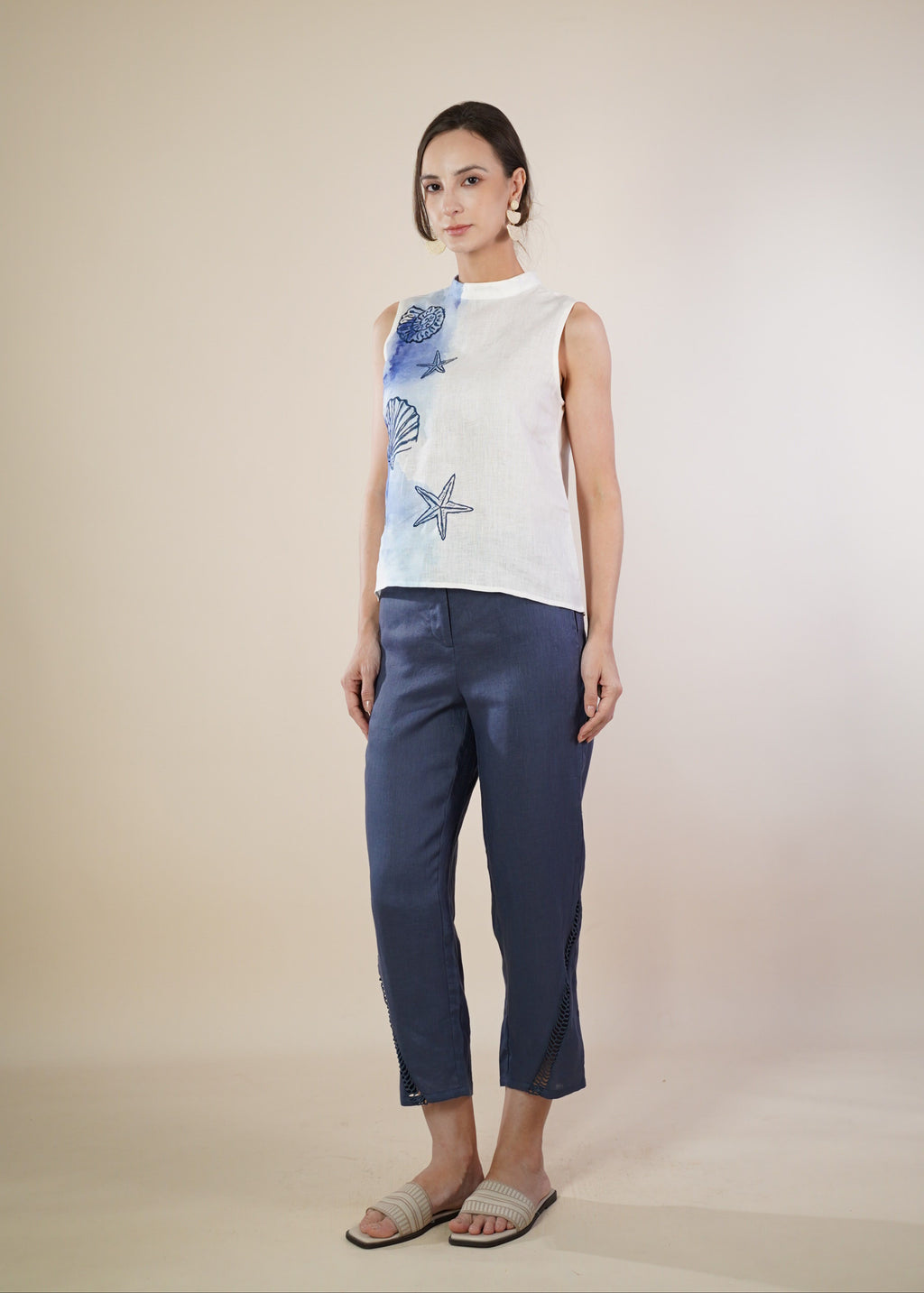 STRAIGHT CUT LINEN PANTS