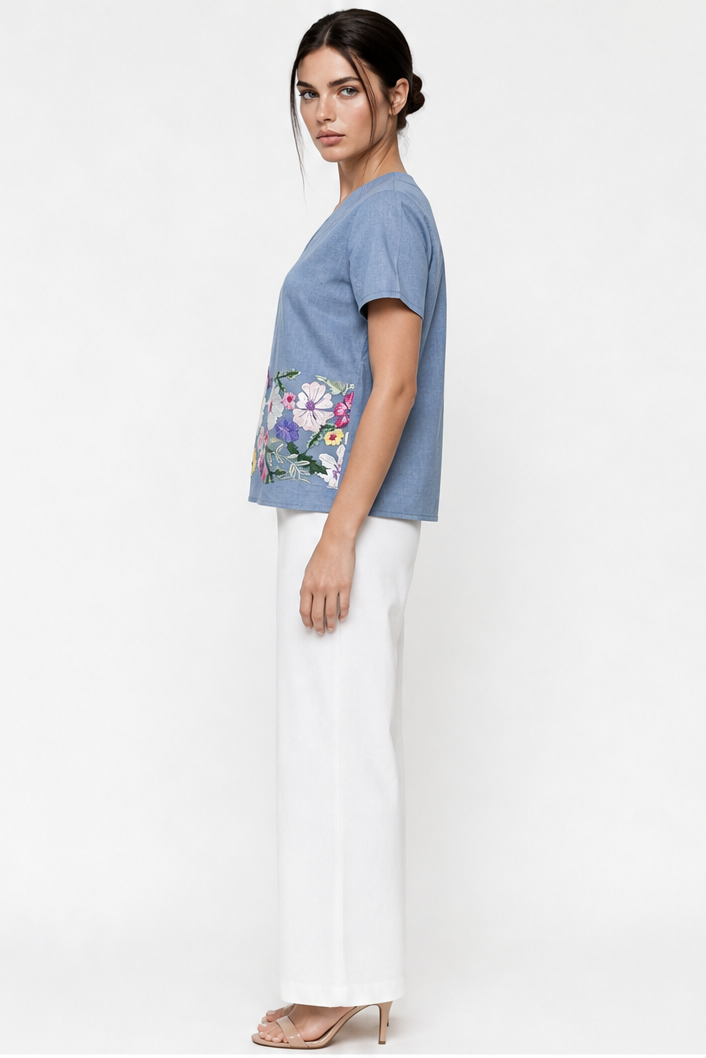 FLORAL PATCHING TOP