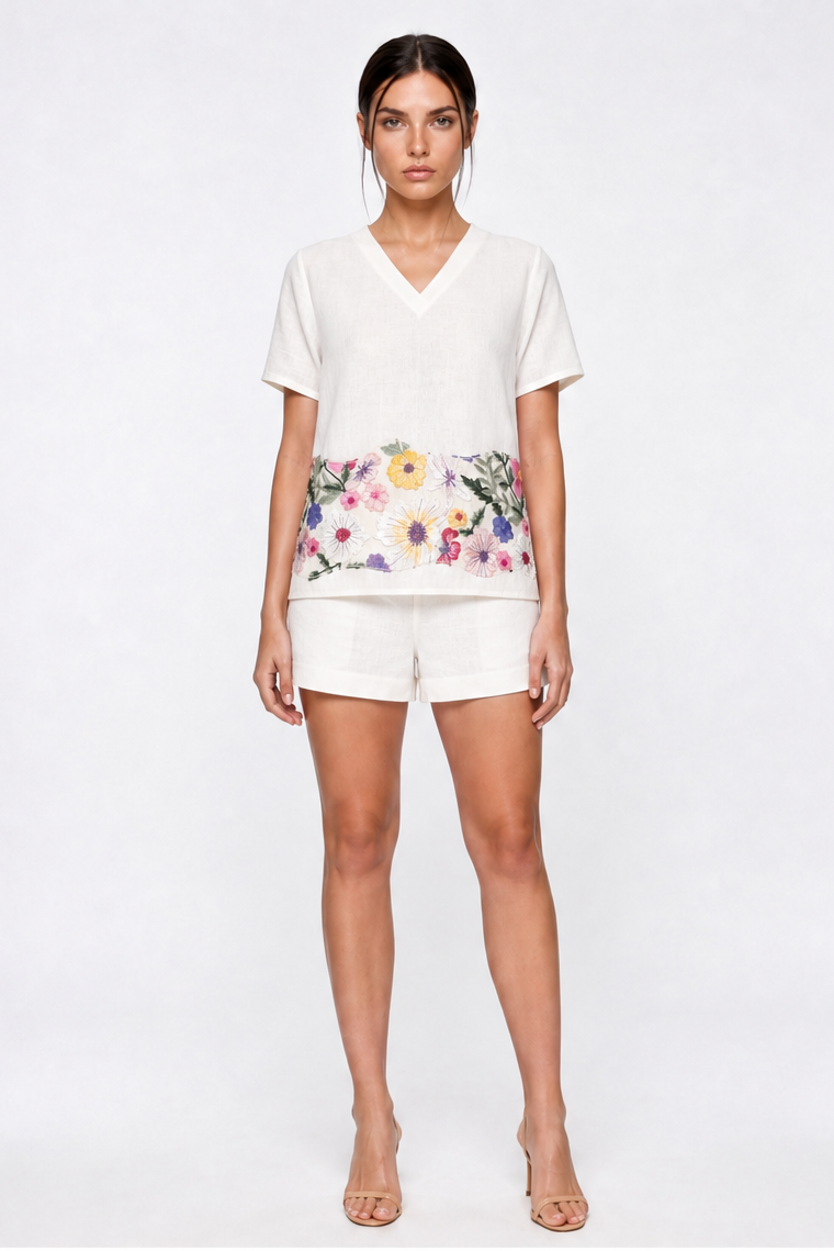 FLORAL PATCHING TOP