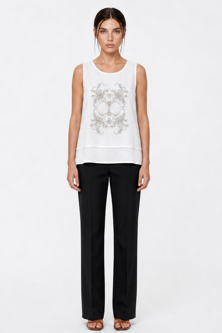 LISBON EMBROIDERED TOP