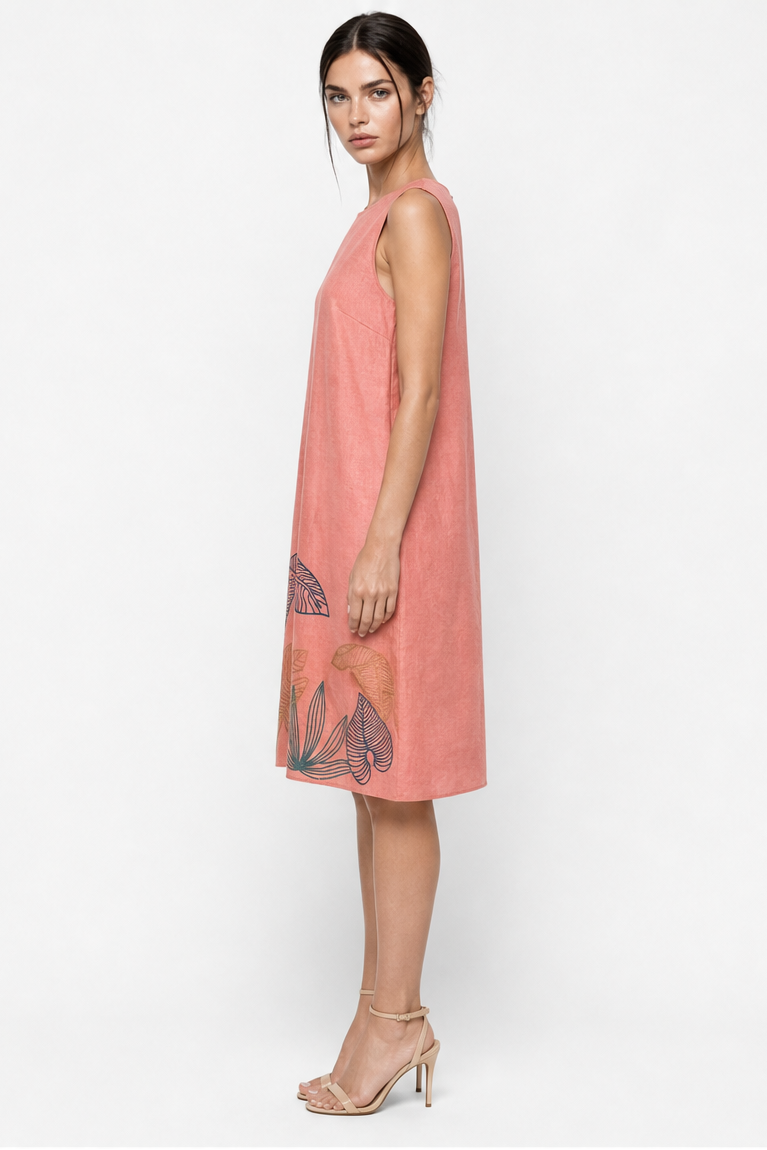 LYDIA EMBROIDERY MIDI DRESS