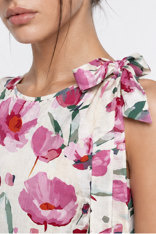 FLORAL PRINTED SLEEVELESS TOP